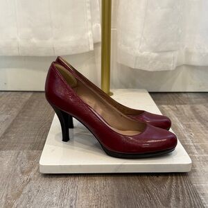 Franco Sarto Burgundy Leather Heels